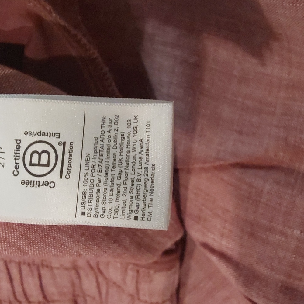 Athleta Cabo Linen Wide Leg Pants Womens Size 2P - Picture 9 of 9